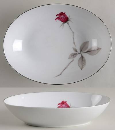 Tea Rose 10" Oval Vegetable Bowl