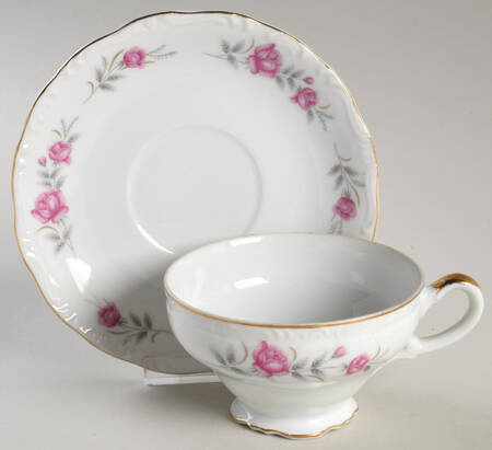 Wild Rose Footed Cup & Saucer Set