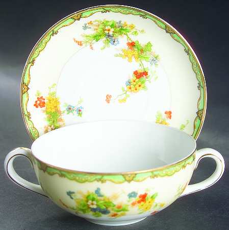 Woodmere Flat Cream Soup Bowl & Saucer Set