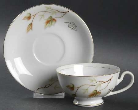 Woodland Footed Cup & Saucer Set