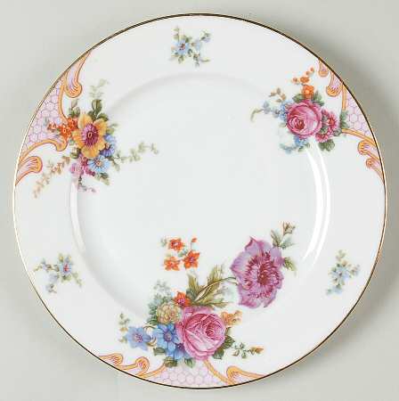 Bridal Rose (White Background) Salad Plate