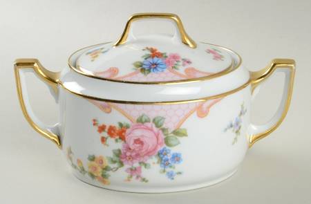 Bridal Rose (Cream Background) Sugar Bowl & Lid