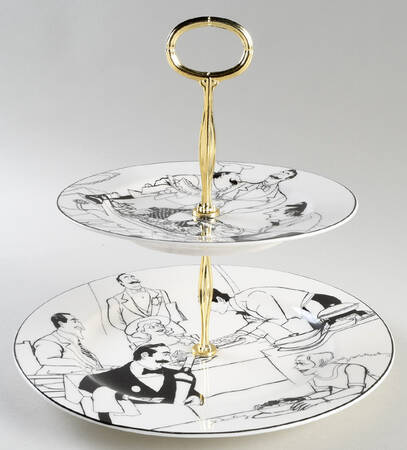 Le Restaurant 6 5/8"-10"  2 Tiered Serving Tray (Dp, Sp) HC
