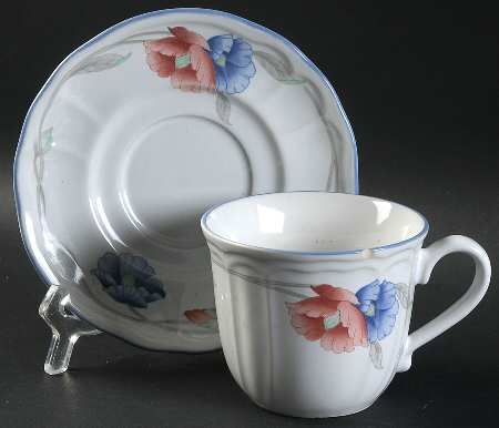 Sweet Dreams Flat Cup & Saucer Set by Epoch