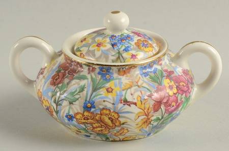 Sussex Cheery Chintz Mini Sugar Bowl & Lid by Eberling & Reuss