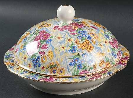 Sussex Cheery Chintz Muffin Dish & Lid by Eberling & Reuss