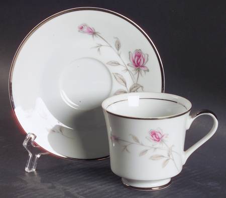 Lasting Rose Footed Cup & Saucer Set by Eternal