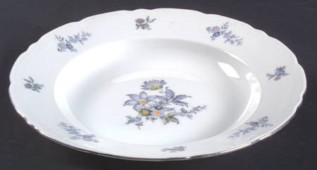Wild Flower Rim Soup Bowl