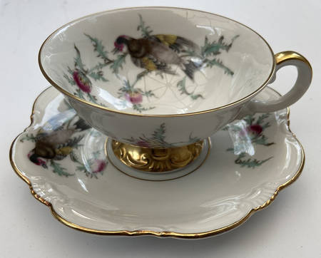1463 Footed Cup & Saucer Set