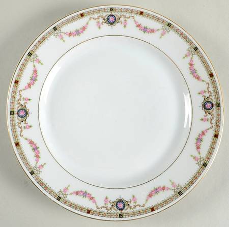 EAM21(WHITE RIM) Luncheon Plate