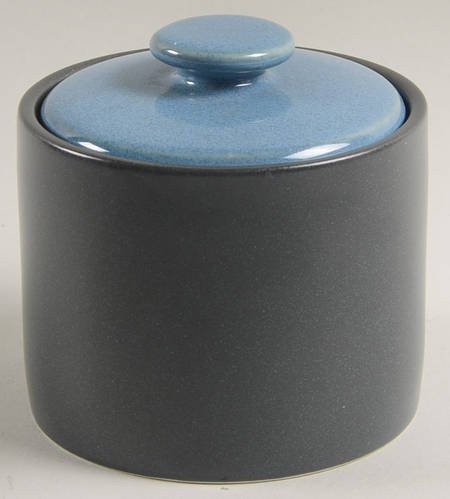 Zoom Blue Sugar Bowl & Lid