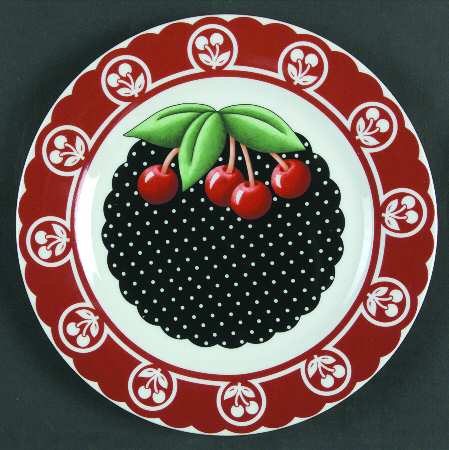 Cherry Cameo Salad Plate