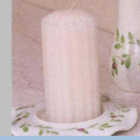 Cranberry 6" Flat Pillar Candleholder