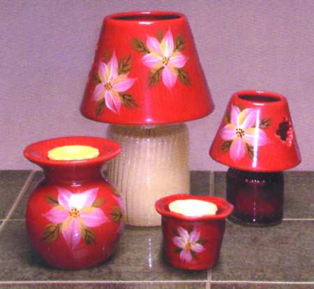 Poinsettia Pillar Candleholder