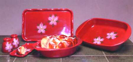 Poinsettia 12" Rectangular Baker