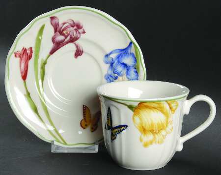 Summer Meadow Flat Cup & Saucer Set