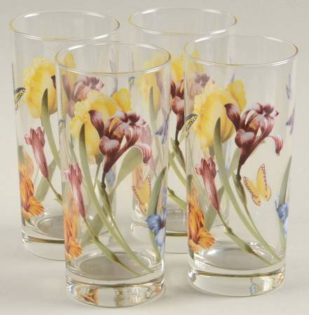 Summer Meadow 15 Oz Glassware Tumbler - Set of 4