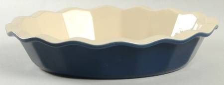 Le Potier Blue (Lavande) 10" Deep Pie Serving Baking Plate