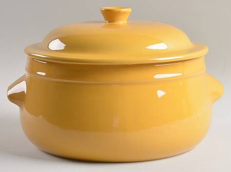 Citron Pastis (Yellow) 3.5 Quart Round Covered Casserole