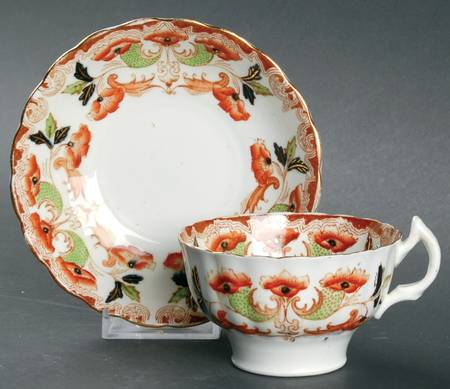 St. Louis Footed Cup & Saucer Set by Edward Asbury