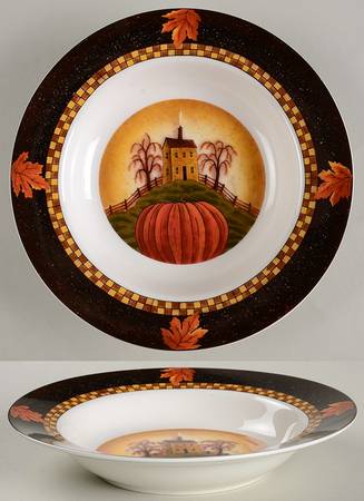 Autumn Splendor Rim Soup Bowl