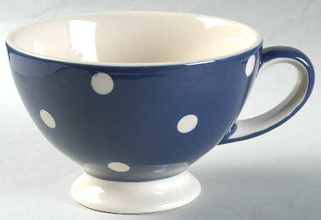 Plaid Polka Dot Blue by Euro Ceramica