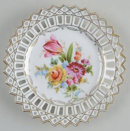 Dresden Flowers Bread & Butter Plate by Erdmann Schlegelmilch