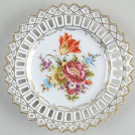 Dresden Flowers Bread & Butter Plate by Erdmann Schlegelmilch