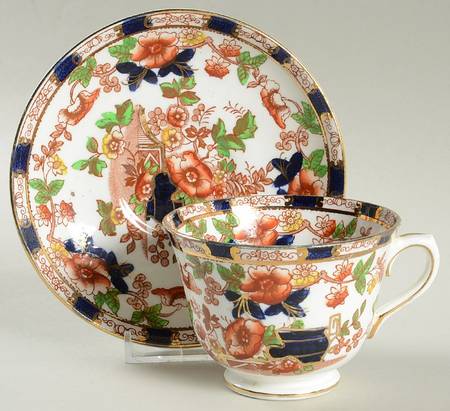 Burmah Footed Cup & Saucer Set by Royal Albion