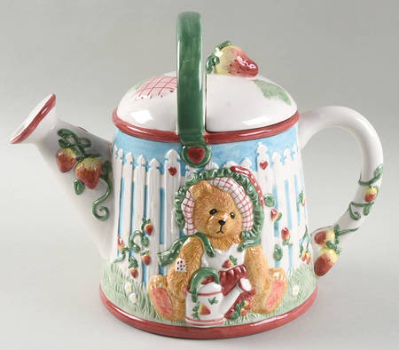 Girl with Watering Can Teapot & Lid