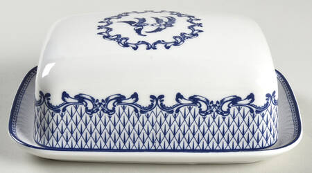 English Willow Rectangular Covered Butter