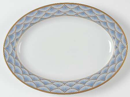 Coronation Blue 14" Oval Serving Platter