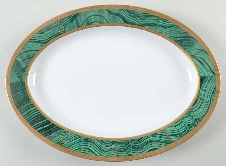 Imperial Court Malachite 14" Oval Serving Platter