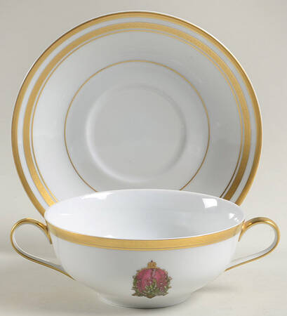 Imperial Egg Collection Flat Cream Soup Bowl & Saucer Set