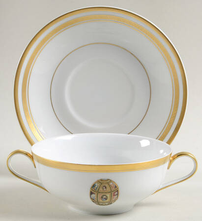 Imperial Egg Collection Flat Cream Soup Bowl & Saucer Set