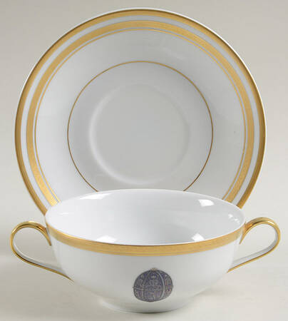 Imperial Egg Collection Flat Cream Soup Bowl & Saucer Set