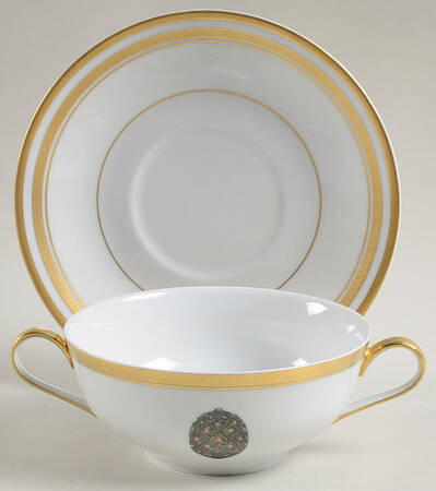 Imperial Egg Collection Flat Cream Soup Bowl & Saucer Set