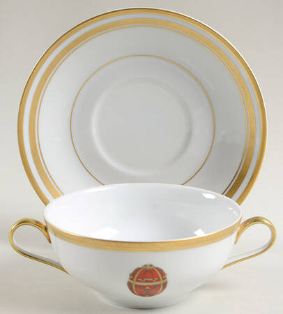 Imperial Egg Collection Flat Cream Soup Bowl & Saucer Set