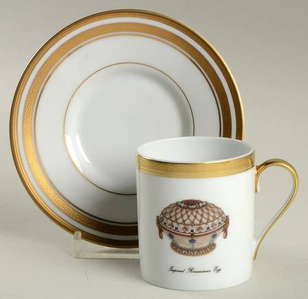 Imperial Egg Collection Flat Demitasse Cup & Saucer Set