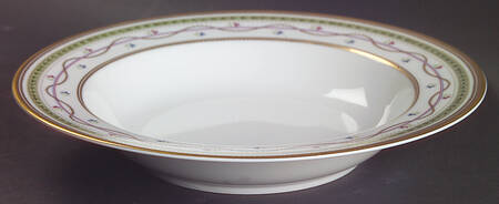 Luxembourg Green Large Rim Soup Bowl