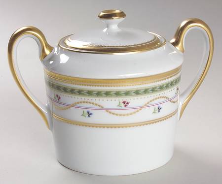 Luxembourg Green Sugar Bowl & Lid