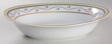 Luxembourg Green 9" Oval Vegetable Bowl
