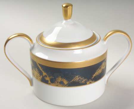 Pavilion Lapis Lazuli Sugar Bowl & Lid