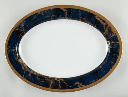 Pavilion Lapis Lazuli 14" Oval Serving Platter