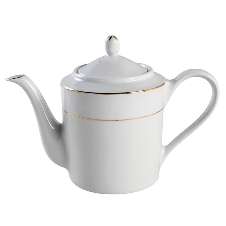 Classic Gold (Coupe, Gold Trim&Rings) Teapot & Lid