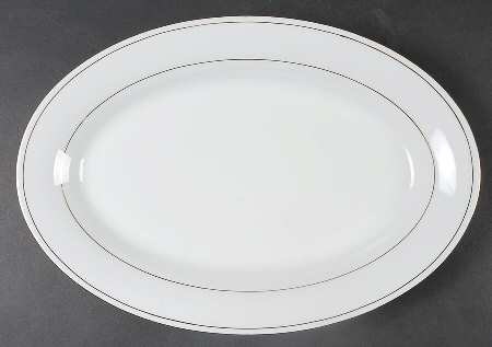 Classic Gold (Coupe, Gold Trim&Rings) 14" Oval Serving Platter