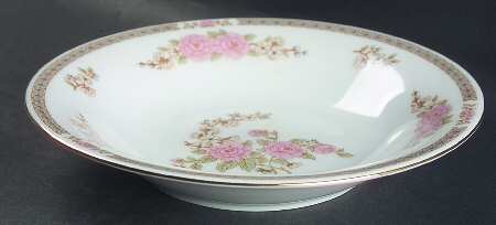 Floral Mist Rim Soup Bowl
