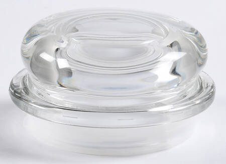 Poinsettia & Ribbon Lid for Large Glassware Cylinder Storage Jar