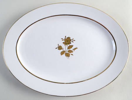 Eternal Rose 14" Oval Serving Platter