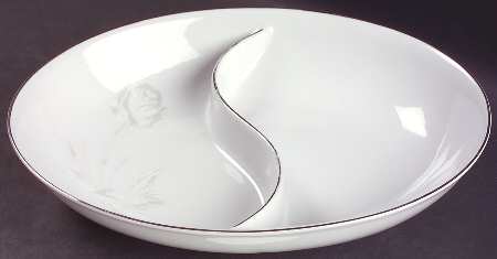 Remembrance 10" Oval Divided Vegetable Bowl